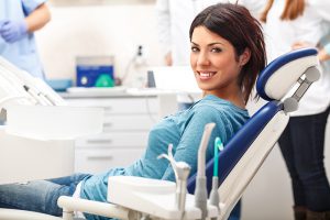 woman in dental chair