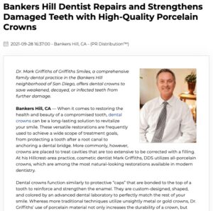 San Diego Cosmetic Dentist Can Restore Teeth with Porcelain Dental Crowns